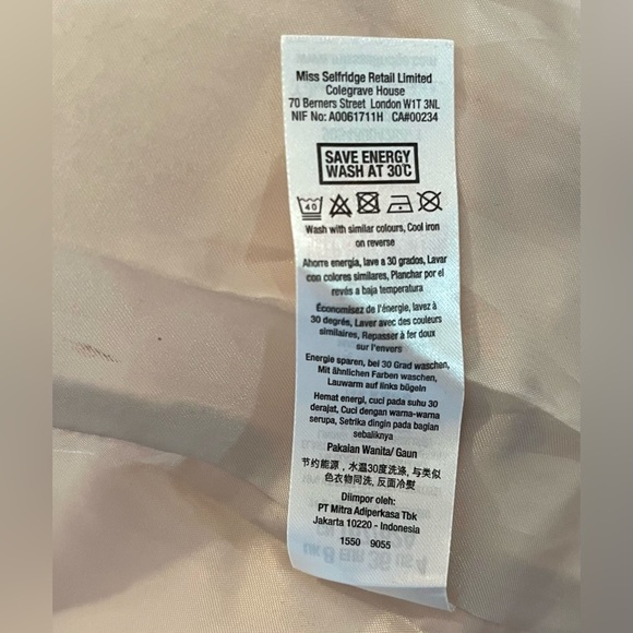 Miss Selfridge Pink/Cream Colored Women’s Size 4 Dress Preloved - Picture 12 of 12